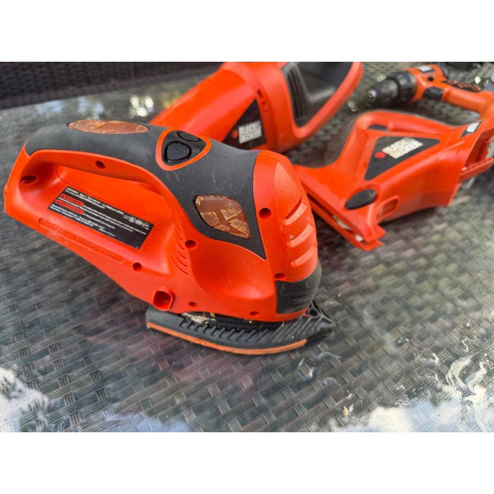 UNTESTED Black & Decker Power Tool Lot Orange Fair